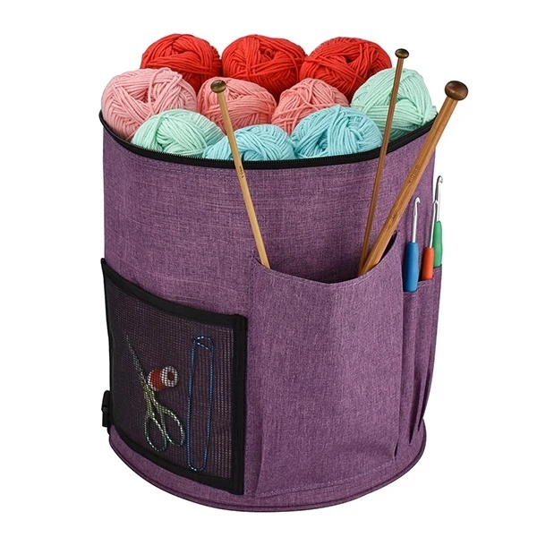 HobbyArts Garntaske Rund Lilla